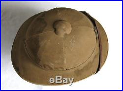 CASQUE COLONIAL, très beau & ancien casque colonial, ancre, WW II