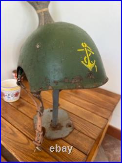 CASQUE italienne M-33 ww2 Xma Mas radio operator Aerofonista helmet very rare