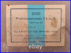 Caisse allemande Sturmgewehr Pistolenpatrone 43 Nordwind Munitionskiste