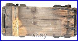 Caisse bois armée pour fusées artillerie peinture d'origine France 1940 WW2