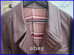 Canadienne en gros cuir Marron après Guerre avant 1950(EDF)