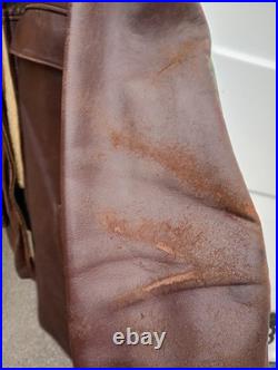 Canadienne en gros cuir Marron de 1940 WW2 (FFI) force- Française- d' intérieure