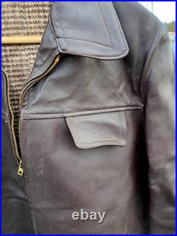 Canadienne en gros cuir Marron de 1940 WW2 (FFI) force- Française- d' intérieure