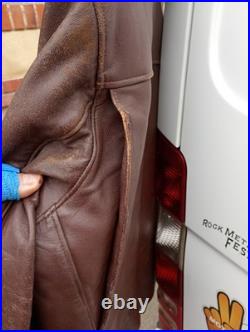 Canadienne en gros cuir Marron de 1940 WW2 (FFI) force- Française- d' intérieure