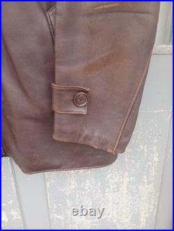 Canadienne en gros cuir Marron de 1940 WW2 (FFI) force- Française- d' intérieure