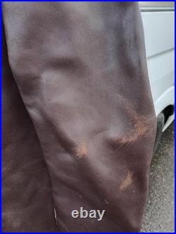 Canadienne en gros cuir Marron de 1940 WW2 (FFI) force- Française- d' intérieure