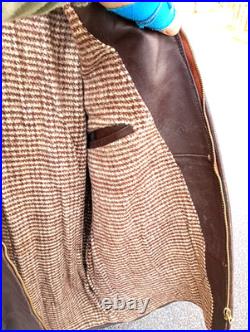 Canadienne en gros cuir Marron de 1940 WW2 (FFI) force- Française- d' intérieure