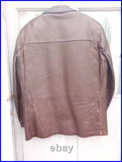 Canadienne en gros cuir Marron de 1940 WW2 (FFI) force- Française- d' intérieure