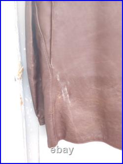 Canadienne en gros cuir Marron de 1940 WW2 (FFI) force- Française- d' intérieure