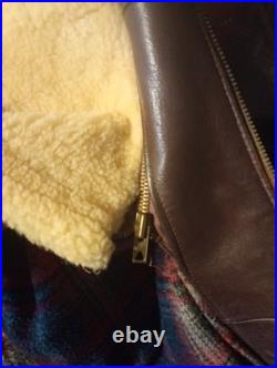 Canadienne en gros cuir Marron de 1940 WW2 (FFI) force- Française- d' intérieure