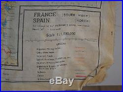 Carte D Evasion En Soie USA Ww2 France Belgique(a) France Espagne (b) 1943 Occas