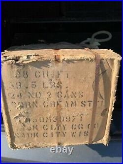 Carton de ration US PLEINS WW2 militaria guerre 39/45