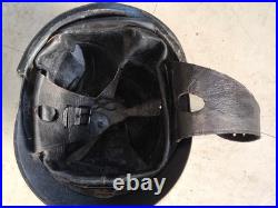 Casque 1935 bleu armée de l'air France WW2 39 45 complet intérieur cuir bavolets
