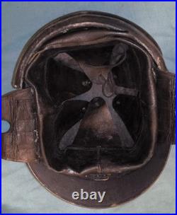 Casque 1935 bleu armée de l'air France WW2 39 45 complet intérieur cuir bavolets