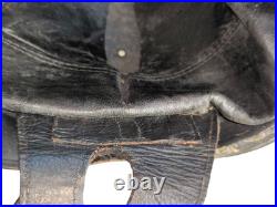 Casque 1935 bleu armée de l'air France WW2 39 45 complet intérieur cuir bavolets