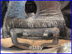 Casque 1935 bleu armée de l'air France WW2 39 45 complet intérieur cuir bavolets