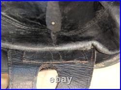 Casque 1935 bleu armée de l'air France WW2 39 45 complet intérieur cuir bavolets