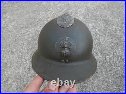 Casque Adrian Mle 1926 Infanterie Complet dans son Jus Taille 58 59