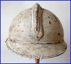 Casque Adrian Modèle 1915 de la DEFENSE PASSIVE 39-45 WW2 civil jus grenier