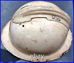 Casque Adrian modèle 26 blanc Croix Rouge ww2