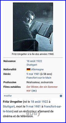 Casque Allemand WW2 du Cinéaste Fritz Umgelter