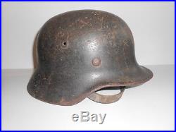 Casque Allemand WWII complet avec sa coiffe