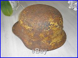 Casque Allemand mle 1942 camouflage sable