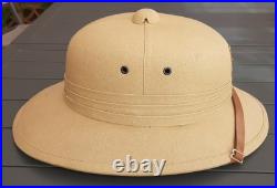 Casque Colonial Indochine et Colonies T58 toile liège tropical France ORIGINAL