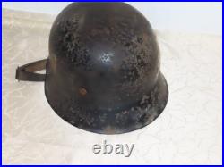 Casque D'Acier de Pompier Feuerlöschpolizei Doppelpatch Entnazi. Allemand 2 Wk
