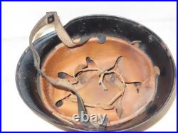 Casque D'Acier de Pompier Feuerlöschpolizei Doppelpatch Entnazi. Allemand 2 Wk