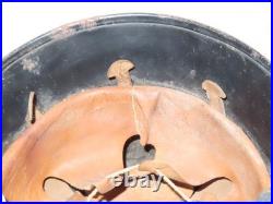 Casque D'Acier de Pompier Feuerlöschpolizei Doppelpatch Entnazi. Allemand 2 Wk