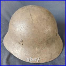 Casque En Acier De L'Armee Japonaise Avec Jugulaire Tetsubo Doublure WWII