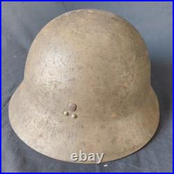 Casque En Acier De L'Armee Japonaise Avec Jugulaire Tetsubo Doublure WWII