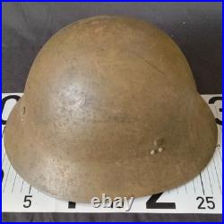 Casque En Acier De L'Armee Japonaise Avec Jugulaire Tetsubo Doublure WWII