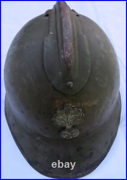Casque Francais M 26 Interieur Allemand Date 1942