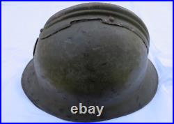 Casque Francais M 26 Interieur Allemand Date 1942
