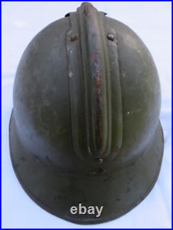 Casque Francais M 26 Interieur Allemand Date 1942