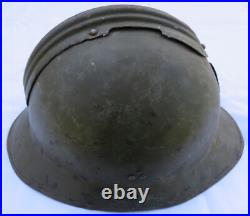 Casque Francais M 26 Interieur Allemand Date 1942