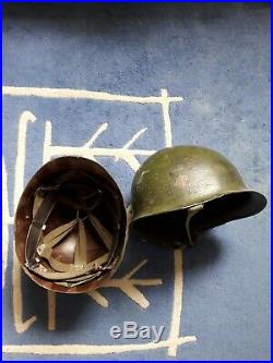 Casque M1 US WW2 Original avec sous casque M1 second modèle