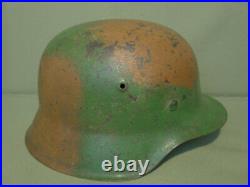 Casque M-42. Ww2 allemand. Taille 64. Complet avec doublure. Camouflage