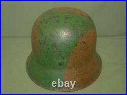 Casque M-42. Ww2 allemand. Taille 64. Complet avec doublure. Camouflage