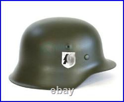 Casque Stahlhelm M42 Waffen-SS / SS FELDGRAU REPRO Polyester