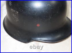 Casque Stahlhelm Pompiers Avec Double Patch Casque 2 WK