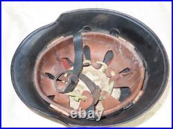 Casque Stahlhelm Pompiers Avec Double Patch Casque 2 WK