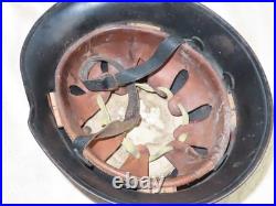 Casque Stahlhelm Pompiers Avec Double Patch Casque 2 WK