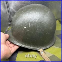 Casque US Armée M1 De La Seconde Guerre Mondiale Avec Doublure
