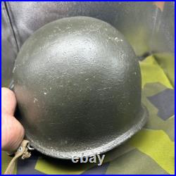 Casque US Armée M1 De La Seconde Guerre Mondiale Avec Doublure