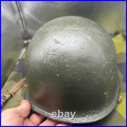 Casque US Armée M1 De La Seconde Guerre Mondiale Avec Doublure