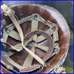 Casque US Armée M1 De La Seconde Guerre Mondiale Avec Doublure