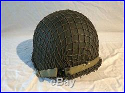 Casque US M1 WWII WW2 Helmet, Helm 100% original! Fixed bails and net